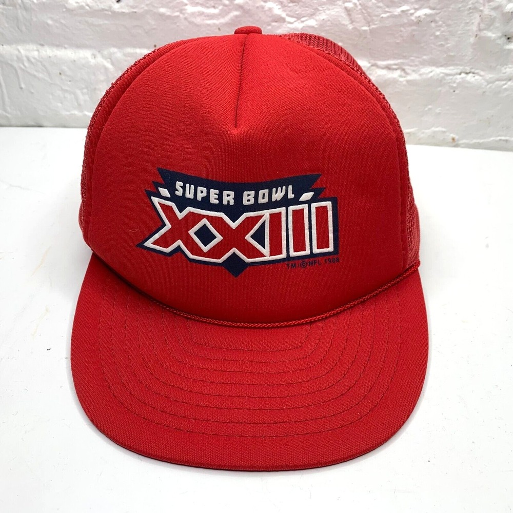 SUPERBOWL XXIII Vintage Trucker Cap Winston 1988 SF 49ers Football Snapback Hat